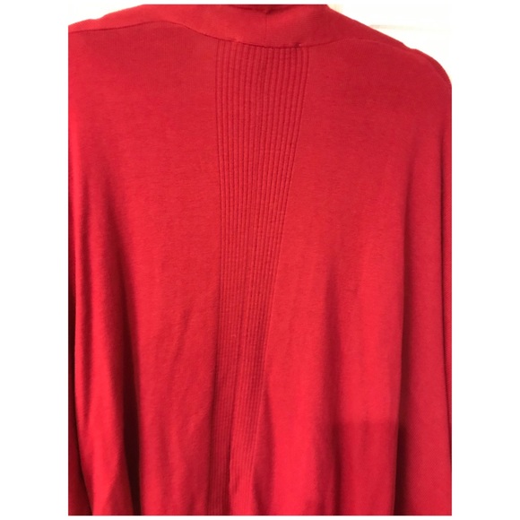 Ann Taylor Loft Cardigan Sweater Open Front Red - Picture 4 of 8